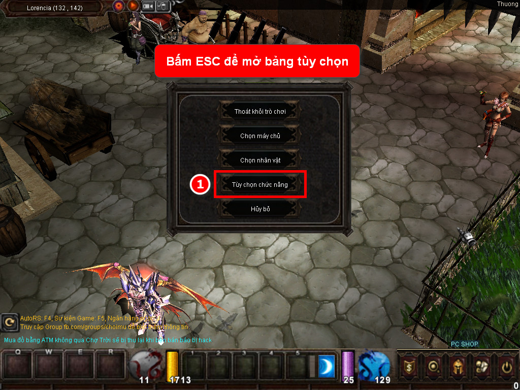Chức năng chính của Game MU Tái Sinh