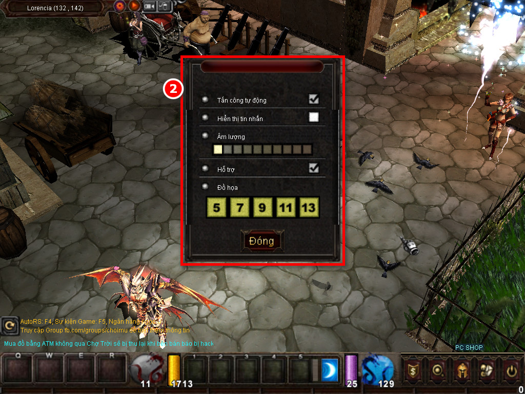 Chức năng chính của Game MU Tái Sinh